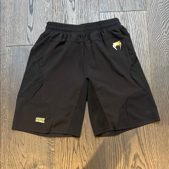 Black Athletic Shorts with Moisture-Wicking Fabric - Picture 1 of 5